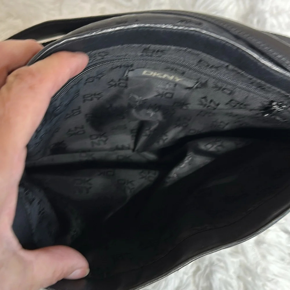 DKNY Leather Foldover Bag - Picture 4 of 7